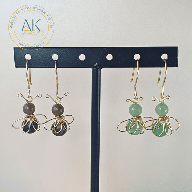 Boucles d&#039;oreilles Abeille 