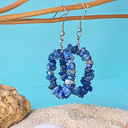 Boucles d'Oreilles  AZURA  Lapis-lazuli