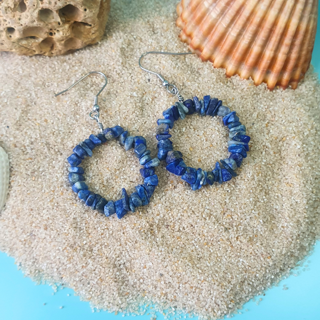 Boucles d'Oreilles  AZURA  Lapis-lazuli