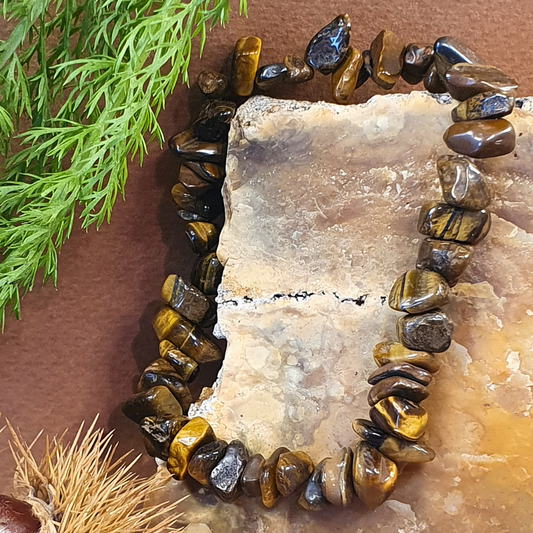 Bracelet en chips d'oeil de tigre